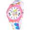 Fashion Design Print Pvc Plastic Wristband Children Kids Watch