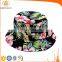 Blank Floral Cotton Bucket Hat Boonie Bucket Hats/caps
