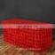 High Quality Home Textile Red Satin Rosette Materials In Table Skirt