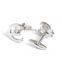Fashion silver euro cufflinks for mens shirt