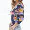 2016 Bodysuit Floral Printed Apparel for Women Bodysuit Cheap Female Clothing