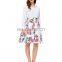 Wholesale A-Line Pleated Vintage Elegant Latest Design Pictures the Midi Floral Skirt for Office Ladies