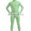 Unisex Hood Full Body Spandex Lycra Green Zentai Suit Man Costumes