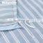 Nordic Design 100% Polyester Yarn Dyed Blue White Bed Sheet Sets Bedding With Fitted Sheets