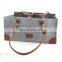Foldable Lightweight Felt Diaper Bag Storage Caddy Leather Handle Nappy Bag