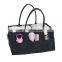 Wholesale felt diaper caddy for tote bag with PU leather handle