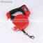 3 in 1 lighted LED retractable dog leash with light and waste bags