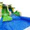 commercial used inflatable beach slide with water pool