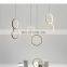 Modern LED Office Chandeliers Nordic Restaurant Lobby Exhibition Hall Industrial Wind Circle Ring Lamp