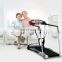 Folding electric walking treadmill for old man people with belt and handrail home gym fitness