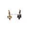 Fancy black resin stone diamond party earring ,daily wear earrings,ear stud