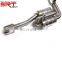 super racing tailpipe auto exhaust system for nissan patrol teana exhaust mufflers cat back with quad double tip