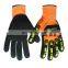 High-quality shock and vibration resistant, abrasion resistant, nitrile coated protective work gloves