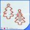 Christmas tree design paper clip metal spring clips
