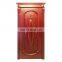 Luxury main entrance carved solid wooden door with crown frame