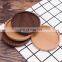 personalised custom square round eco-friendly bamboo beech walnut wood coaster 100% natural wooden drink coffee cup mat