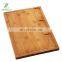 Organic Bamboo Cutting Board, with 3 Built-in Compartments and Juice Grooves, Chopping Board for Meats Bread Fruits