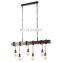 Modern Lamp Glass Golden Chandelier For Home Restaurant Wood LED Pendant Light
