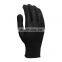 13G Nylon Seamless Knitted Black Household Cleaning Gloves Nylon Gloves With PVC Dots