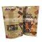 Custom Snack Nut Packing Biodegradable Stand Up Pouches Kraft Paper Bag With Zipper For Food Packaging