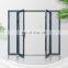 Good quality black look aluminum double glass casement swing door with FPA standard