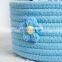 Cotton woven basket Rope baby Closet pet toy Fabric Retro cosmetic basket