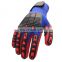 TPR anti cut resistant Level 5 finger protector protective sandy nitrile coated mechanic impact work gloves