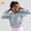 Quick Dry Loose Casual Half Zipper Sports Jackets Outdoor Training Sun-proof Clothing Women Gym Fitness Wear Sunscreen Shirt