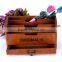 Zakka desktop multifunctional storage box, coffee old wooden box