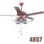 4 Lantern Lampshade Tropical Red Ceiling Fans
