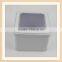 metal square tin box with clear top