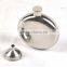 5oz Stainless Steel Liquor Wine Flask Shining and Mirror Surface With Hinged Screw-On Cap