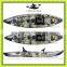 Small single fishing boat kayak sit on top polyethylene boats