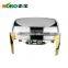 High-capacity stainless steel roll top hotel food warmer/chafing dish