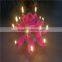 rotating music rose birthday candle