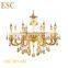 French crystal copper chandelier
