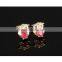 Red CZ Stone Fashion Jewelry 2016 Owl Women Girl Earring