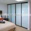 Solid Sliding Door And Forsted Carved PVC Door