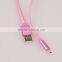 Guangzhou Wholesale Nylon Cover Flat Micro Mobile Phone USB Cable