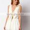 Ladies fashion style lace trim tie up playsuit sex jumpsuit