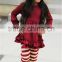 comfortable baby girls ribbon bow decorated ruffle plain sweat suits