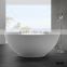 Freestanding stone bathtub white one-piece round bathtub