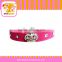 Fashion designer Leather Pet Dog Cat Collar Bling Charm Collars For Small Dogs