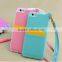Guangzhou Silica Leather Slim Mobile Phone Cases With Card Slot And Lanyard Quality Choice