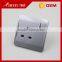 BIHU newest UK stainless steel 1 gang 1 way 13a wall switch with socket