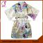 2312 Children Design Peacock Pattern Satin Robe