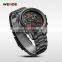WEIDE Famous Outdoor Analog Digital Men Military Watch With Double Time Zone Wristwatch Of 12 or 24 Hours Display