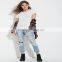 Women's 95% cotton 5 spandex fabric t shirt wholesale cheap shirt