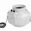 High speed plastic centrifugal duct fan