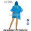 promotinal PE poncho rain cape raincoat with logo print two place two position logo print